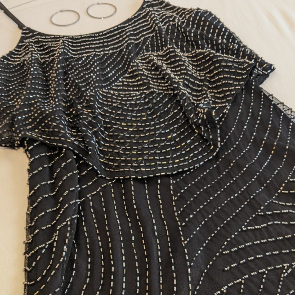 J Kara Beaded Black Dress - Picture 6 of 14